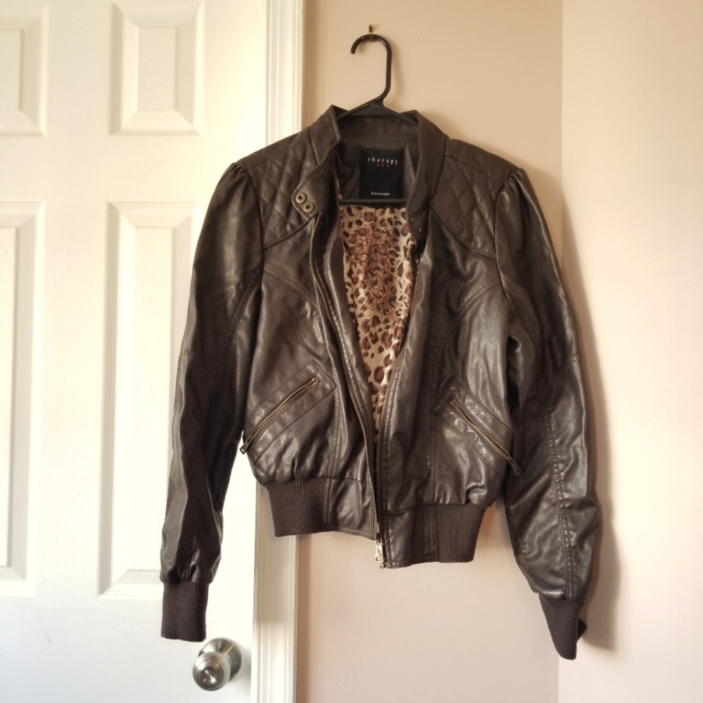 Faux leather jacket
